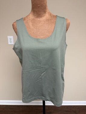 Chico's Sage Green Scoop Neck Tank